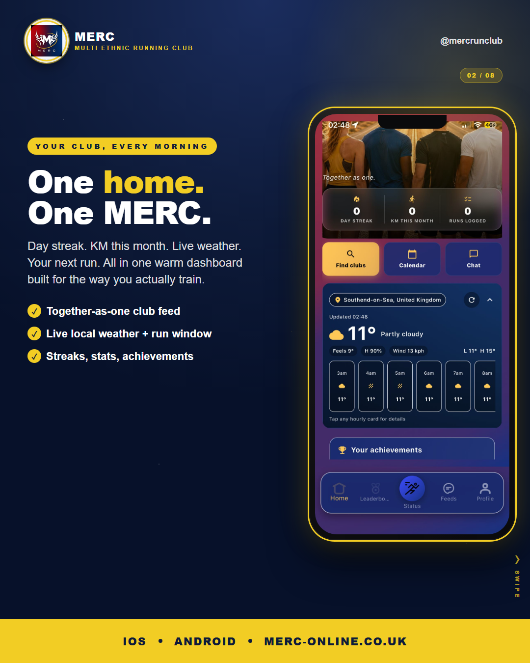 MERC home dashboard
