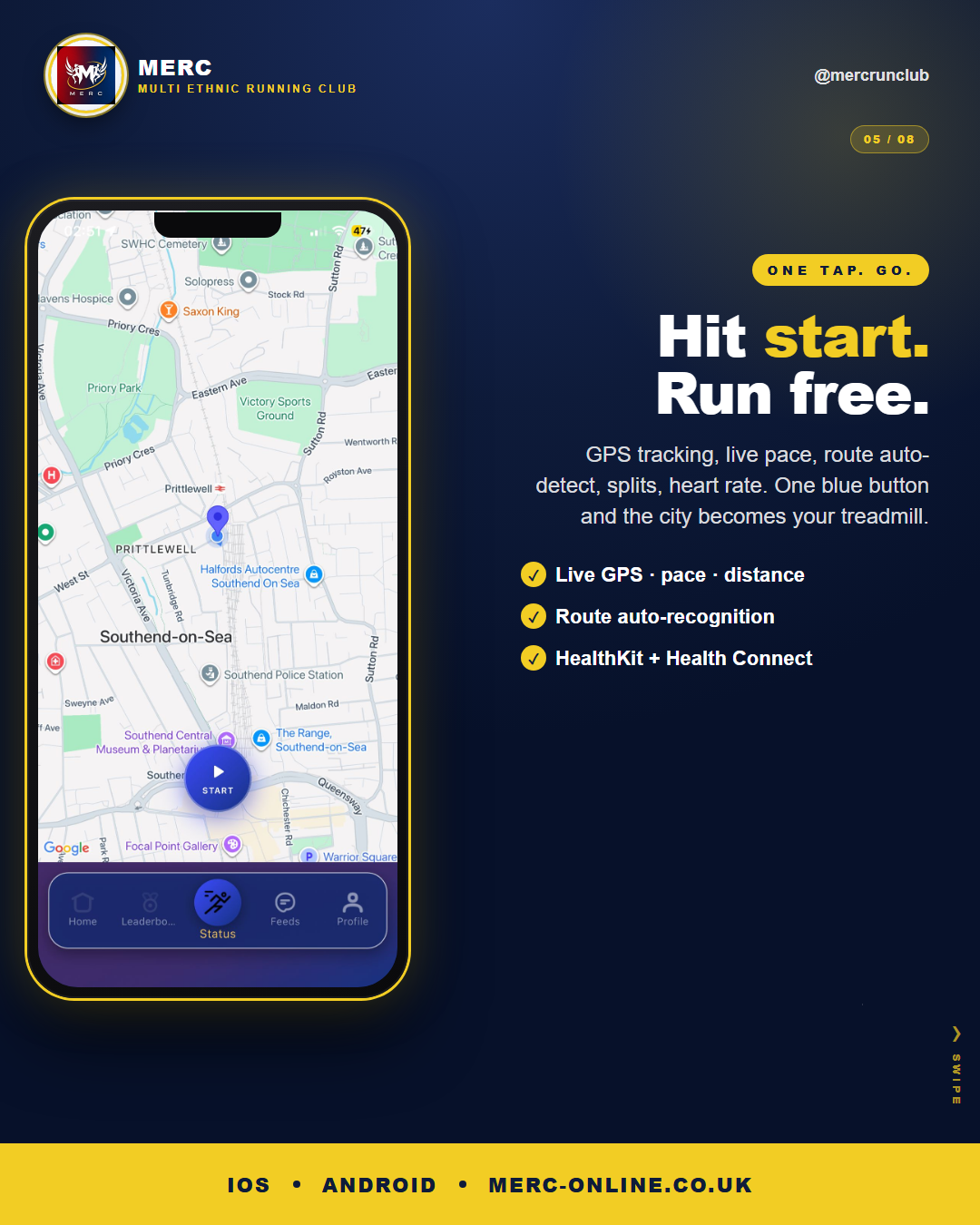 MERC live run tracking