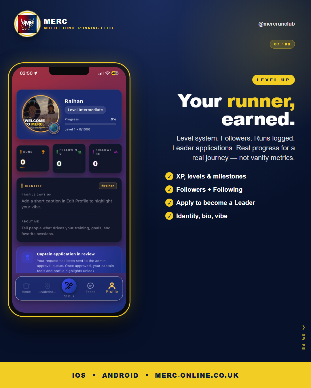 MERC runner profile